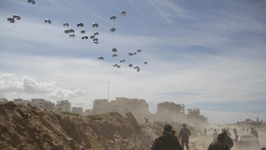 ABD'den Gazze'ye havadan 25 bin öğünlük yardım