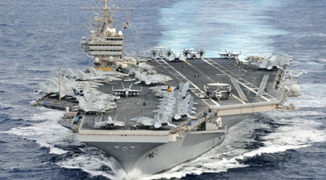 ABD uçak gemisi askeri tatbikat için Güney Kore'de