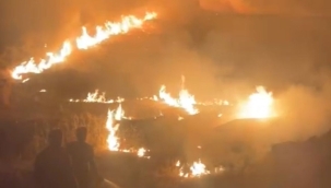 Şırnak'ta söndürülen anız yangını tekrar alevlendi