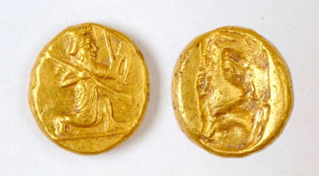 İzmir'de MÖ 5. yy'a ait bir küp altun sikke bulundu