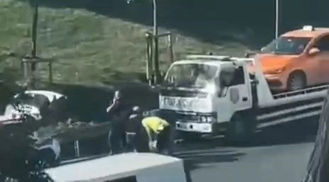 İstanbul'da sarhoş taksici polis arabasına çarptı