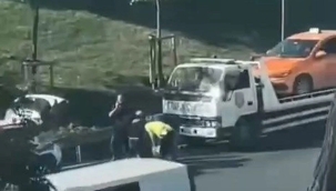 İstanbul'da sarhoş taksici polis arabasına çarptı