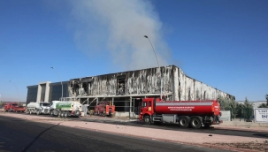 Konya'da fabrika yangını