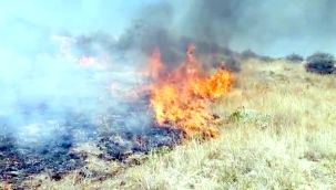 Anız yakarken alevlerin arasında kalan çiftçi öldü