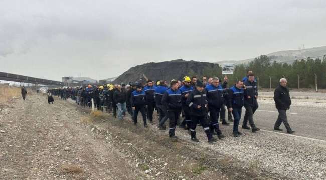 Çayırhan madencileri Ankara'ya yürüyor