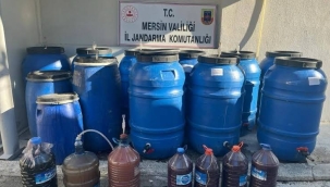 Mersin'de 3,14 ton sahte içki ele geçirildi