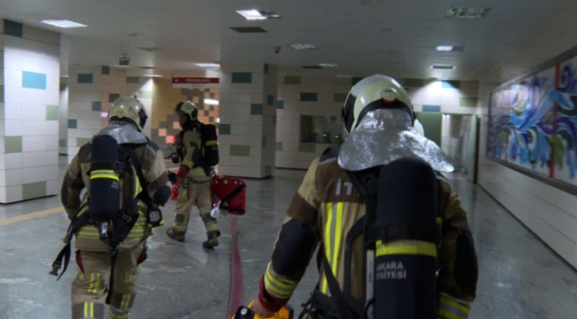 Ankara Batıkent metro istasyonunda yangın