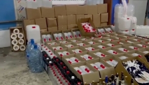 İstanbul'da 28,4 bin litre sahte alkol ele geçirildi