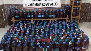 Tekirdağ'da 1300 litre sahte içki ele geçirildi