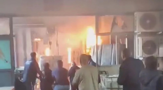 Zeytinburnu'nda yük asansöründe yangın