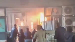 Zeytinburnu'nda yük asansöründe yangın