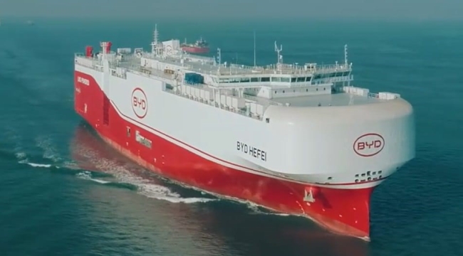BYD, filosuna 4'üncü ro-ro gemisini ekledi