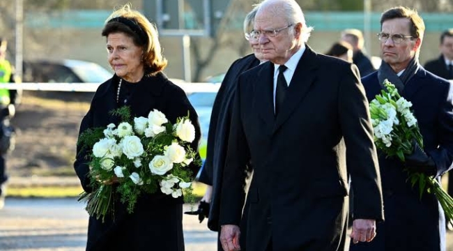 İsveç Kralı, 11 kişinin öldüğü okulu ziyaret etti