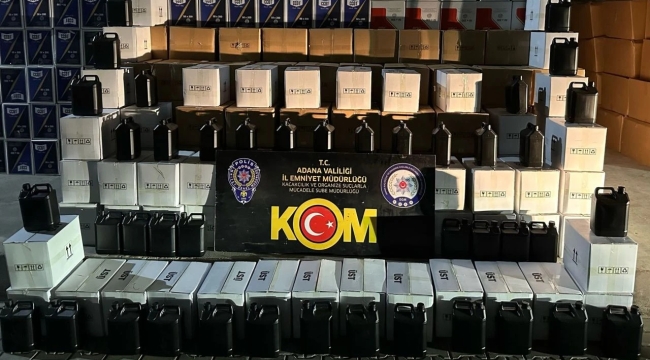 Adana'da 4 bin 830 litre sahte içki ele geçirildi