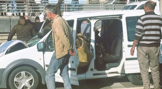 Gaziantep'te arabanın üzerine at düştü