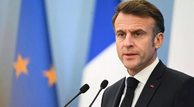 Macron: "Gazze halkının yaşadığı çile sona ermeli"