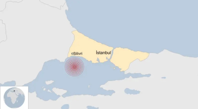 Marmara Denizi'nde 6,2 büyüklüğünde deprem