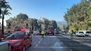 Muğla'nın Marmaris ilçesinde otel yangını