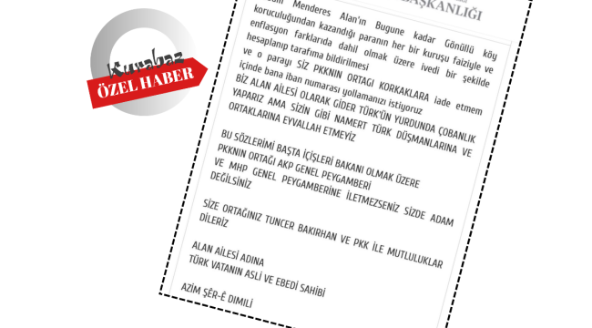 İddia: Köy Korucusu aileden CİMER'e rest maili