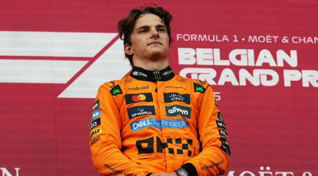 F1 Belçika Grand Prix'sinde kazanan Oscar Piastri