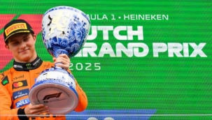 F1 Hollanda GP'sinde kazanan Oscar Piastri