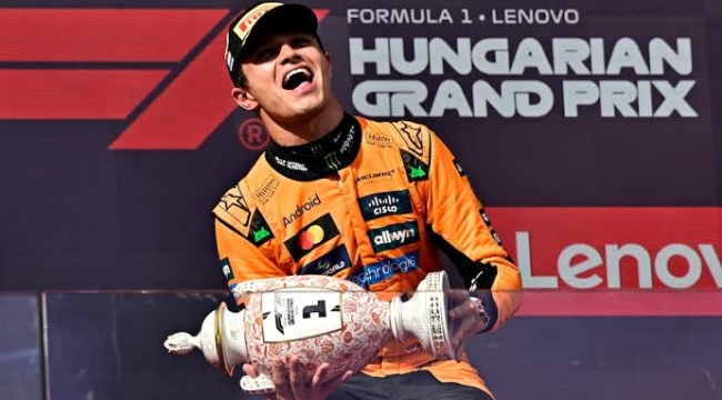 F1 Macaristan GP'sinde kazanan Lando Norris