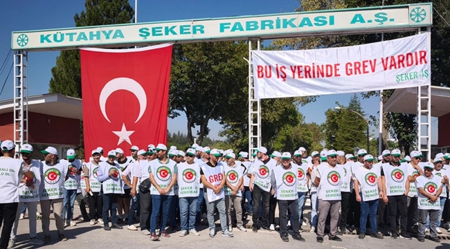 Kütahya Şeker Fabrikası işçileri grevde