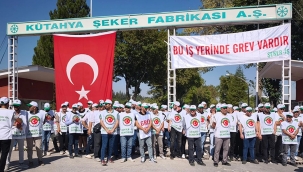 Kütahya Şeker Fabrikası işçileri grevde