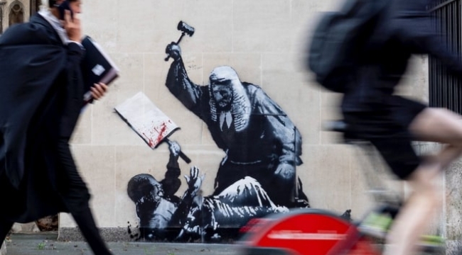 Banksy'nin yeni resmi hemen kapatıldı