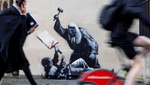 Banksy'nin yeni resmi hemen kapatıldı