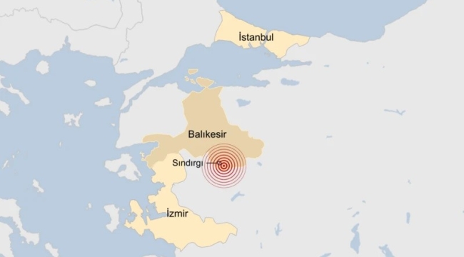Balıkesir'de 6,1 şiddetinde deprem