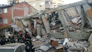 Gebze'de içinde 5 kişi olan 7 katlı bina çöktü