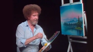 Bob Ross'un 3 tablosu 600 bin $'a satıldı