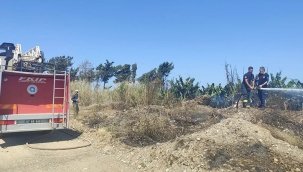 Antalya'da muz bahçesinde yangın