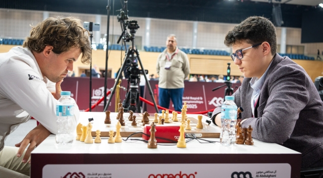 GM Erdoğmuş (14), Carlsen ile aynı puana yükseldi