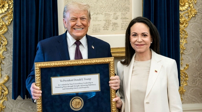 Machado, Nobel Barış Ödülünü Trump'a verdi