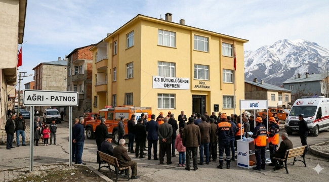 Ağrı Patons'da 4,3 büyüklüğünde deprem