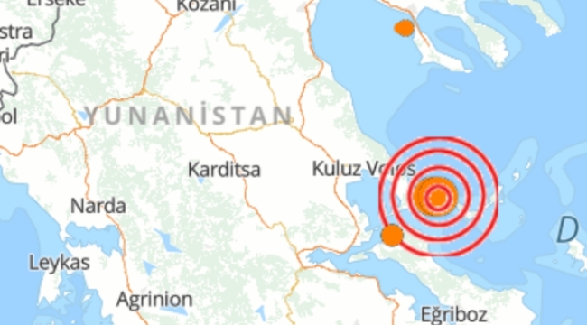 Yunanistan açıklarında 4.9 büyüklüğünde deprem