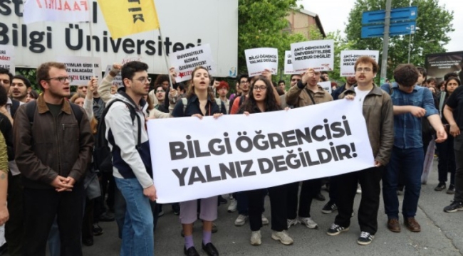 Bilgi Üniversitesi eylemleri 3. gününde sürüyor
