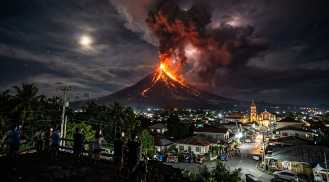 Filipinler'deki Mayon Yanardağı'nda patlama 